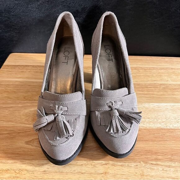 Loft Tan Tassel Heels Size 7.5 - Picture 3 of 11